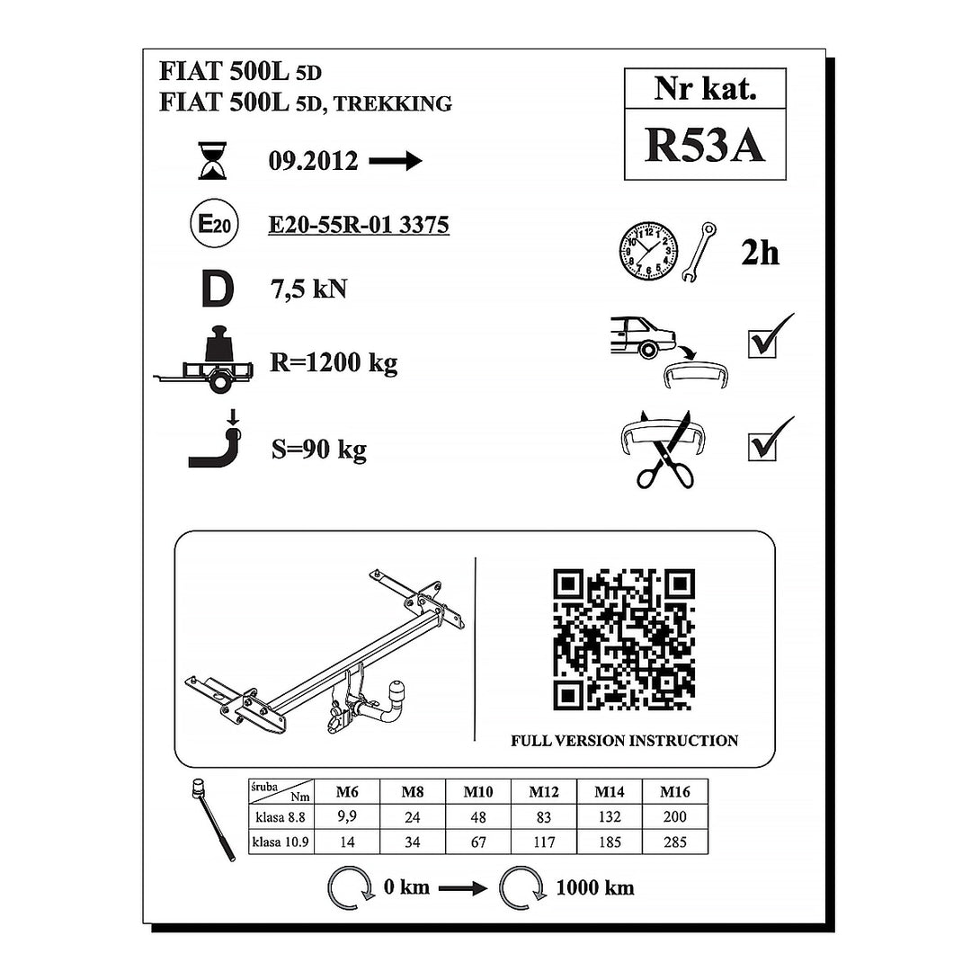 500L, Yatay Sökülebilir-Mandallı (2012-Bugüne)