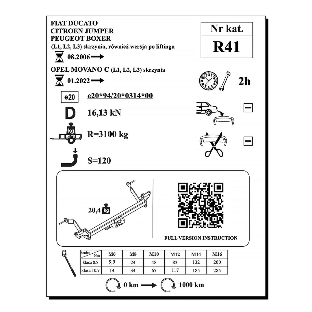 Ducato Açık Kasa L1-L2-L3, Flanşlı (2006-Bugüne)