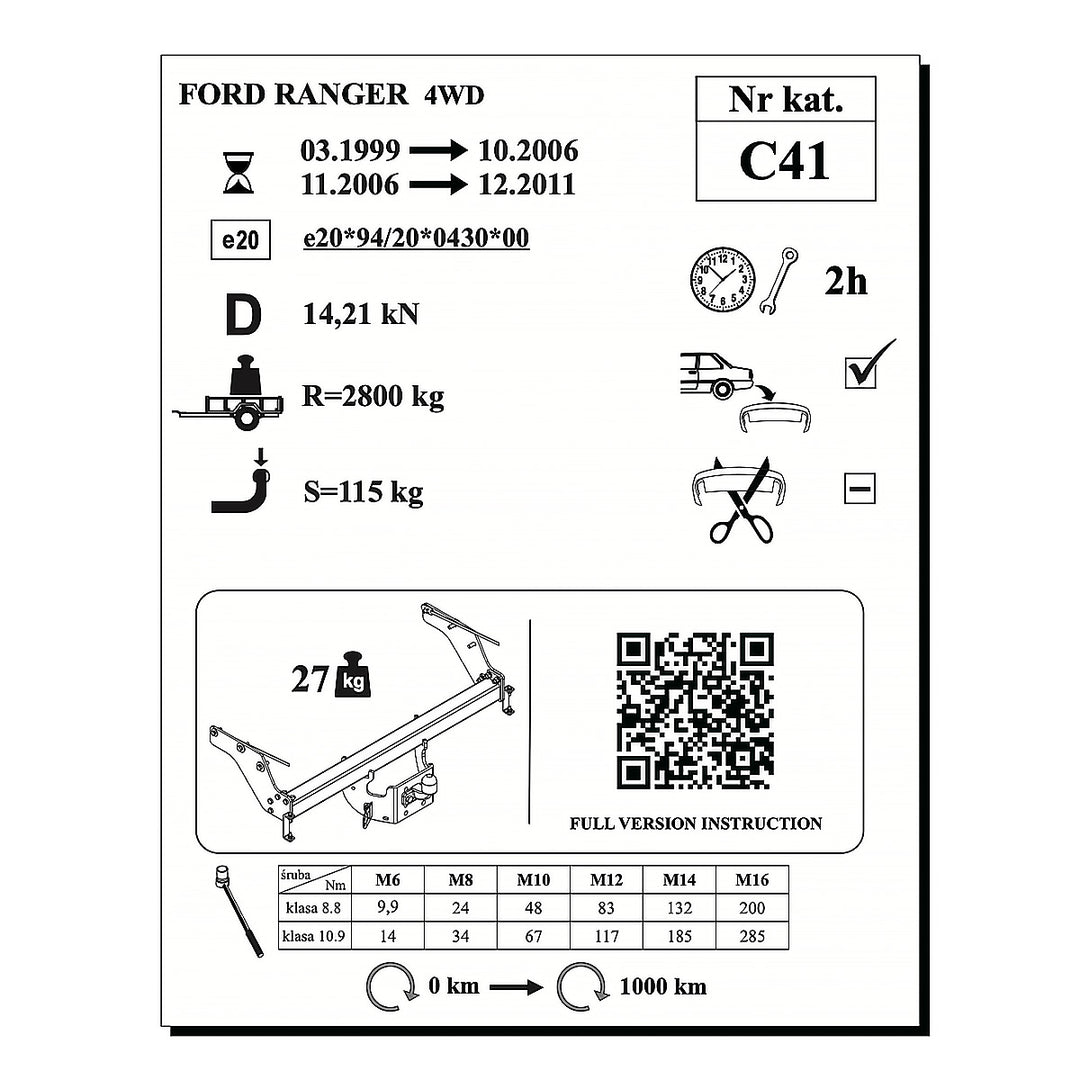 Ranger, Flanşlı (1999-2011)