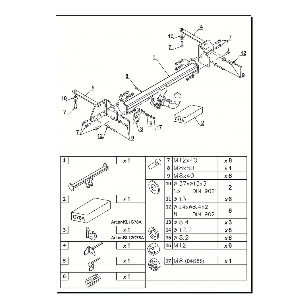 Transit Courier, Yatay Sökülebilir-Mandallı (2023-Bugüne)